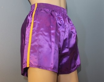 Vintage 1970s-1980s Post Manufacturing Co. Youth Medium Purple Acetate Shorts