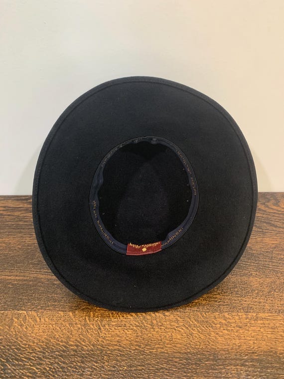 Vintage 1980s Hellen Kaminski Designer Black Wool Felt  display picture 1