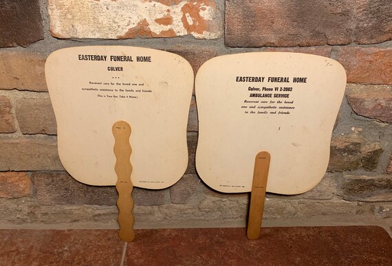 Rare Antique 1930s A. Scheer Funeral Hand Fans Ca… - image 7