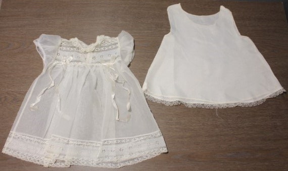 Vintage 1950s Baby Girl Lace Baptism Christening … - image 2