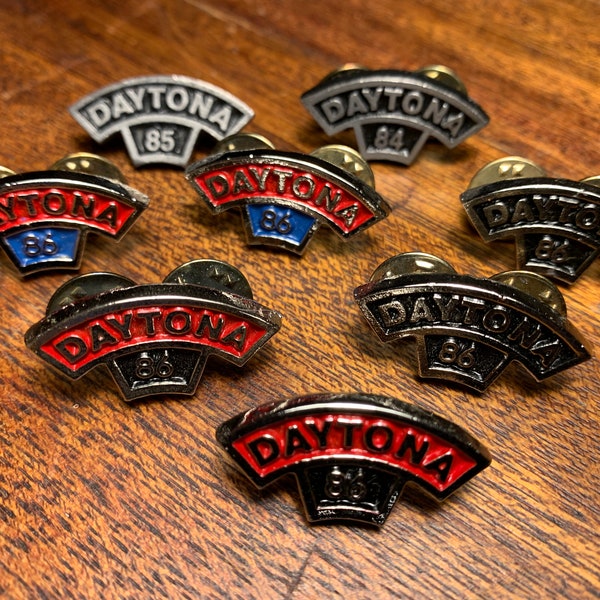 Vintage 1980s Daytona Beach Florida Bike Week Collector Metal Pins Sold Individually