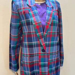 Vintage 1980s Access Cotton Blazer Adult Medium Like-New with Tags Made in India