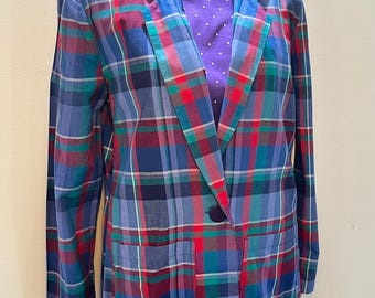 Vintage 1980s Access Cotton Blazer Adult Medium Like-New with Tags Made in India