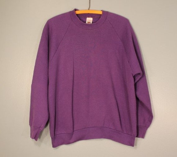 Vintage 1980's Purple Fruit of the Loom Casual Wear | Etsy