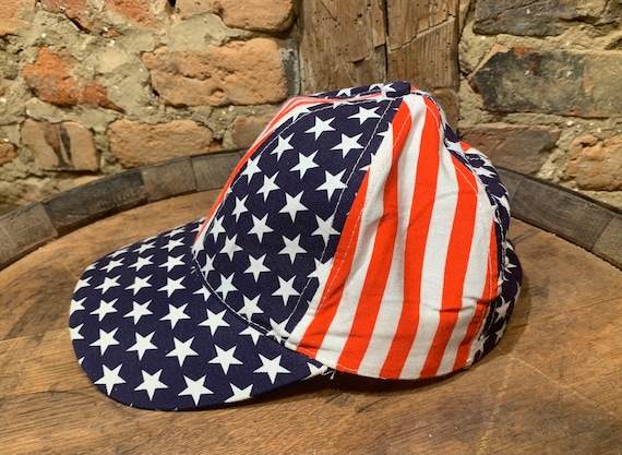 Vintage 1980s-1990s American Flag Snapback Hat - image 1