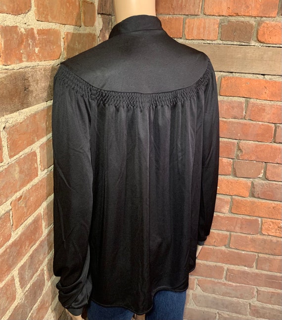 Vintage 1970s Black Polyester Long Sleeve  Band C… - image 4