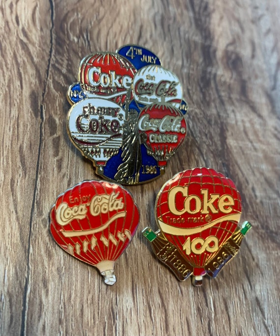 Set of Three Collectible Vintage 1986 Coca-cola 100 Years Fourth