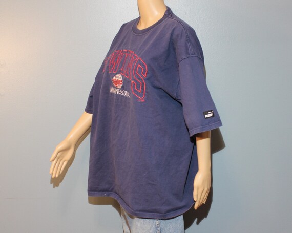 Vintage 1980s-1990s Minnesota Twins MBL Puma Navy… - image 7