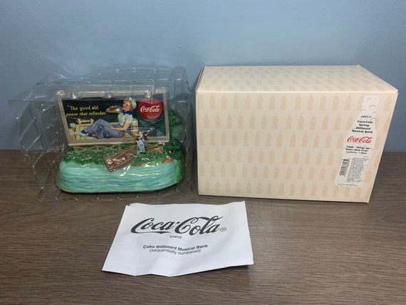Vintage 1990s Collectible Coca-cola Spring Billboard Musical Bank 