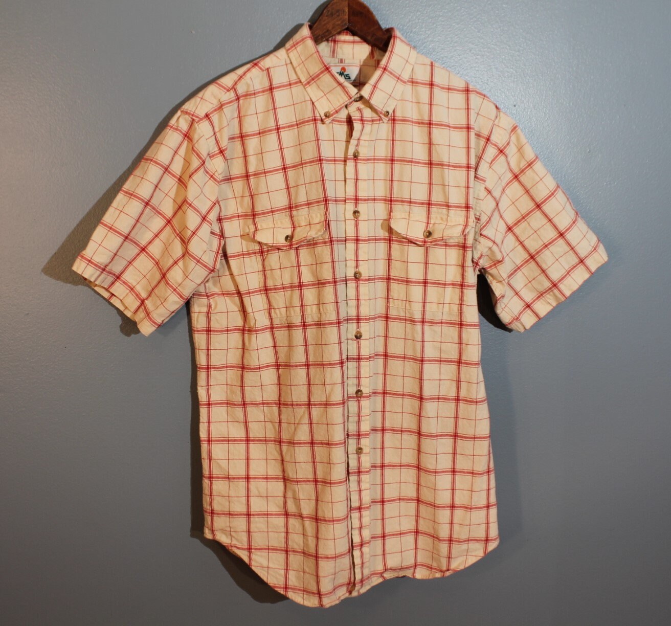 Chemise Flanelle EMS Eastern Mountain Sports Homme XL - Plaid Rouge Vert Jaune