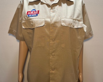 Vintage 1943 USAF Auxiliary Civil Air Patrol Khaki Oxford Uniformskjorta Herr Medium 15.5