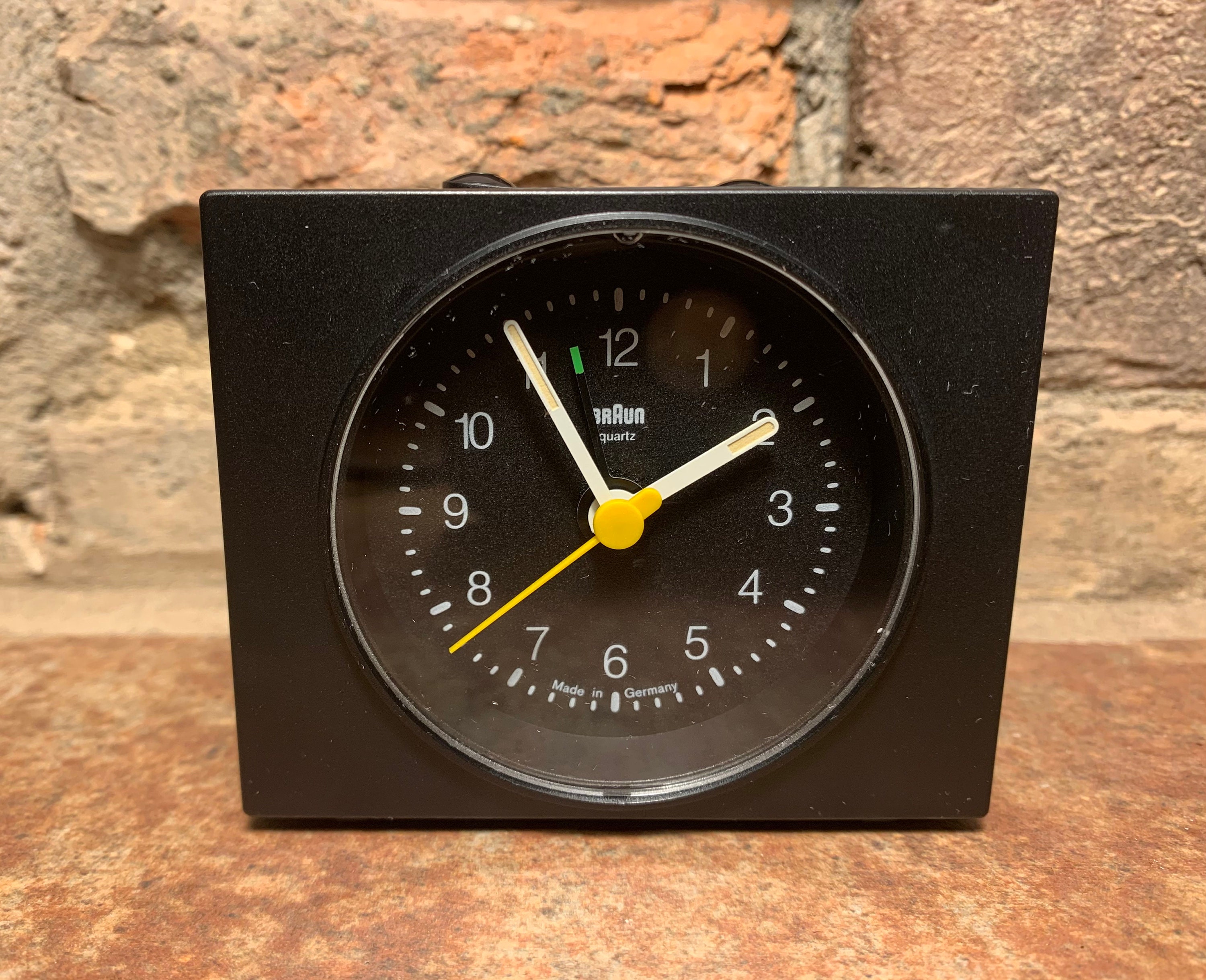 Rare Vintage 1980s Braun Quartz Black Analog Clock Model AB3 Made