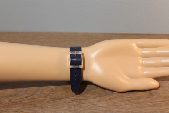 Vintage 1992 P.D.G. GX122 Swatch Watch Rose Gold and Blue Water Resistant Analog Wrist Watch With Plastic Band Etsy UK