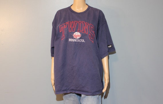 Vintage 1980s-1990s Minnesota Twins MBL Puma Navy… - image 5