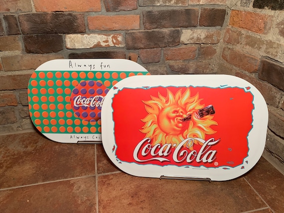 Vintage 1994 Coca-cola Plastic Placemats Table Settings Made in