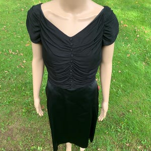 Vintage 1950s-1960s Handmade Black Formal Dress Women’s XS
