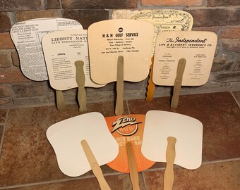 Vintage 1960s-1980s Set of 8 Cardboard Advertisement Hand