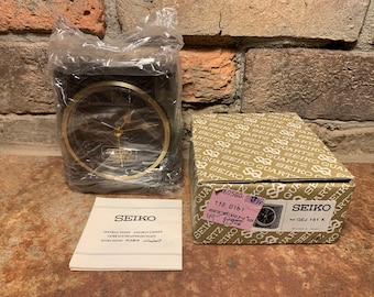 Vintage Rare Collectible Seiko Quartz Black and Gold Tabletop
