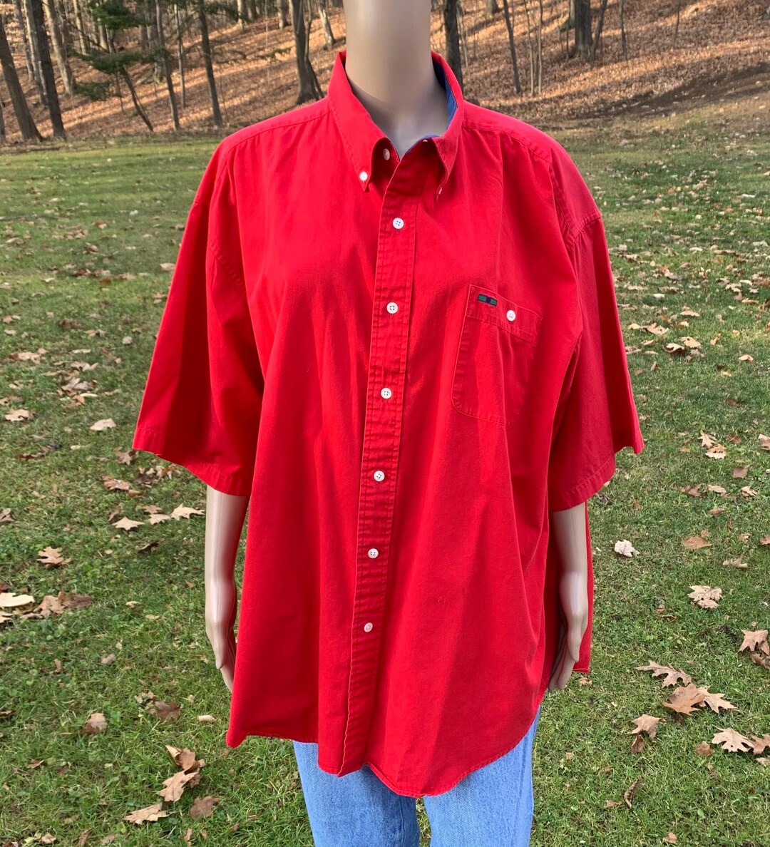 Vintage 1980s-1990s Alexander Julian Colours Red Cotton Short