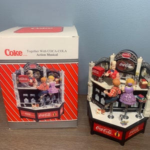 Vintage 1990s Rare Collectible Together with Coca-Cola Coke Action Musical New in Box Item No. 165408