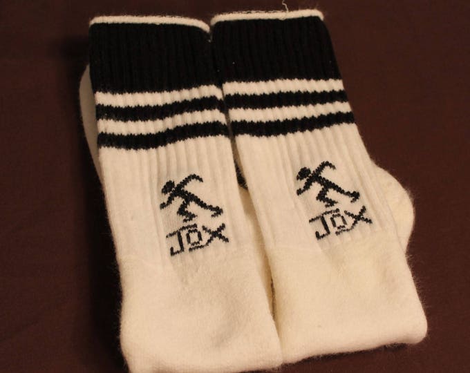 Vintage 1970's Rare JOX Striped Tube Socks by Thom Mcan White and Black ...