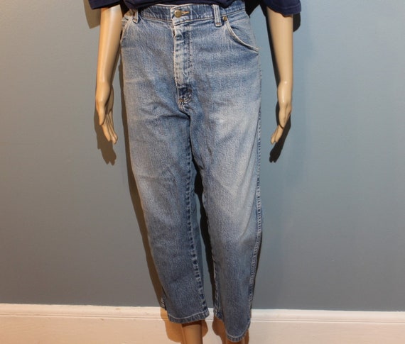 Vintage 1980s Wrangler Light Wash Denim Blue Jean… - image 4