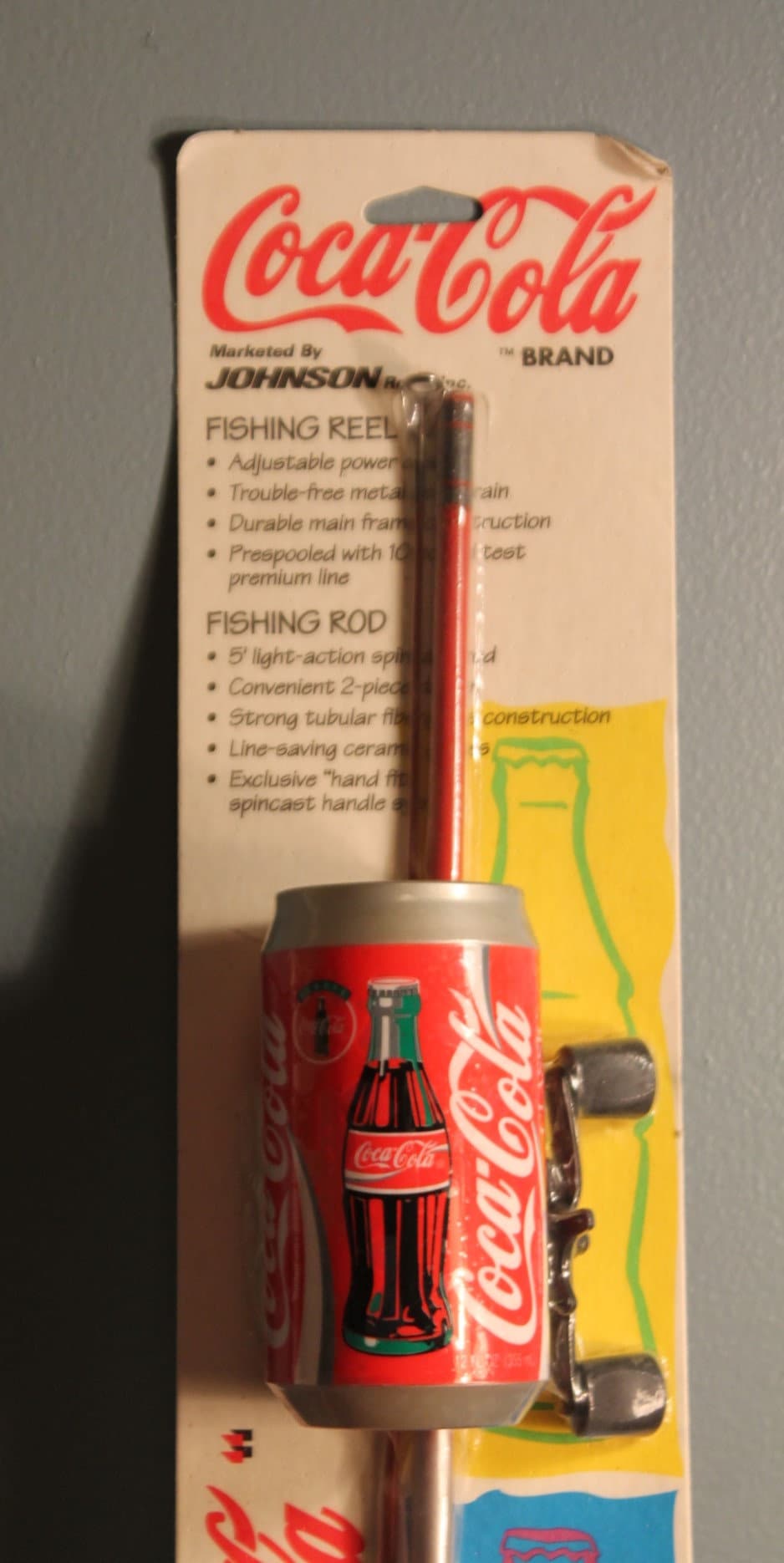 Vintage 1990's Coca-cola Fishing Pole Coke Can Fishing Rod New in