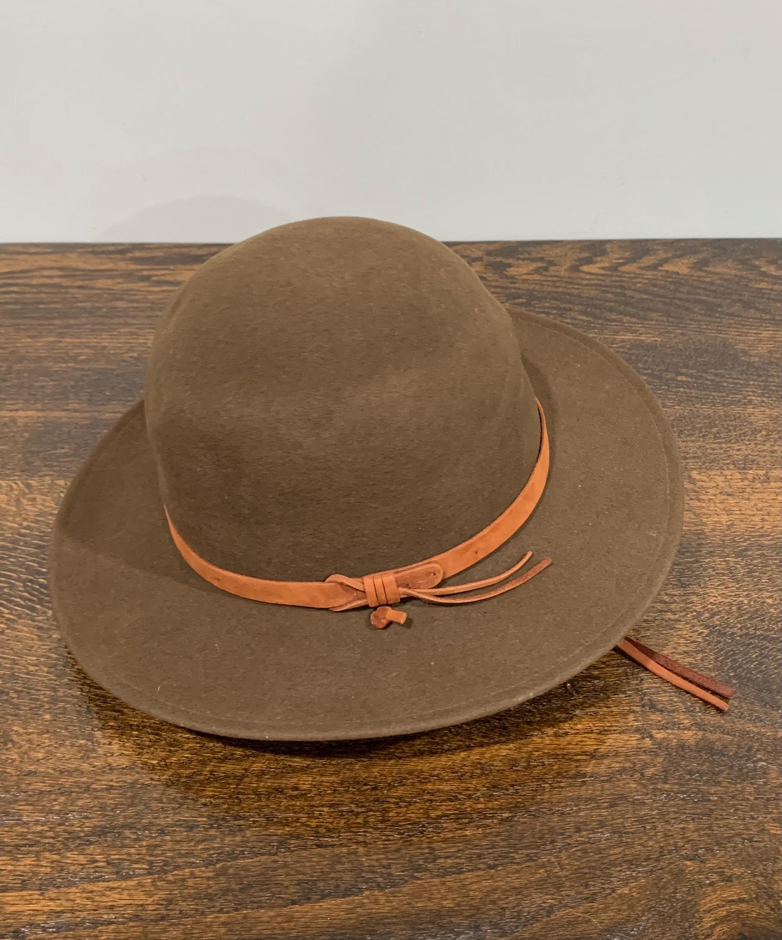NEW DORFMAN PACIFIC women\'s marin big brim safari wool felt hat in brown Womens Felt Hats – Dorfman Milano Hats main image 4