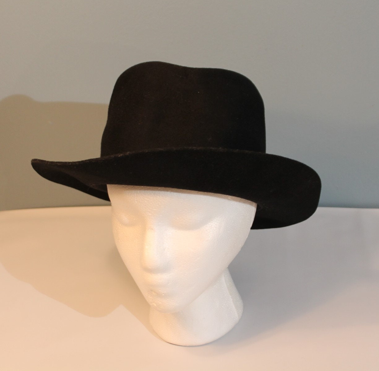 Vintage 1940s-1950s J.R. Ross Las Vegas Black Wool Swarovski 