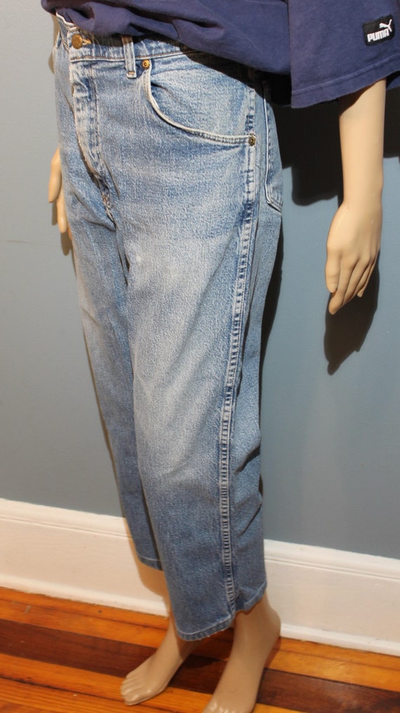 Vintage 1980s Wrangler Light Wash Denim Blue Jean… - image 8