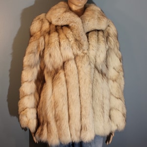 Vintage Mid Century Saga Fox M Solomon White Fox Fur Coat - Etsy
