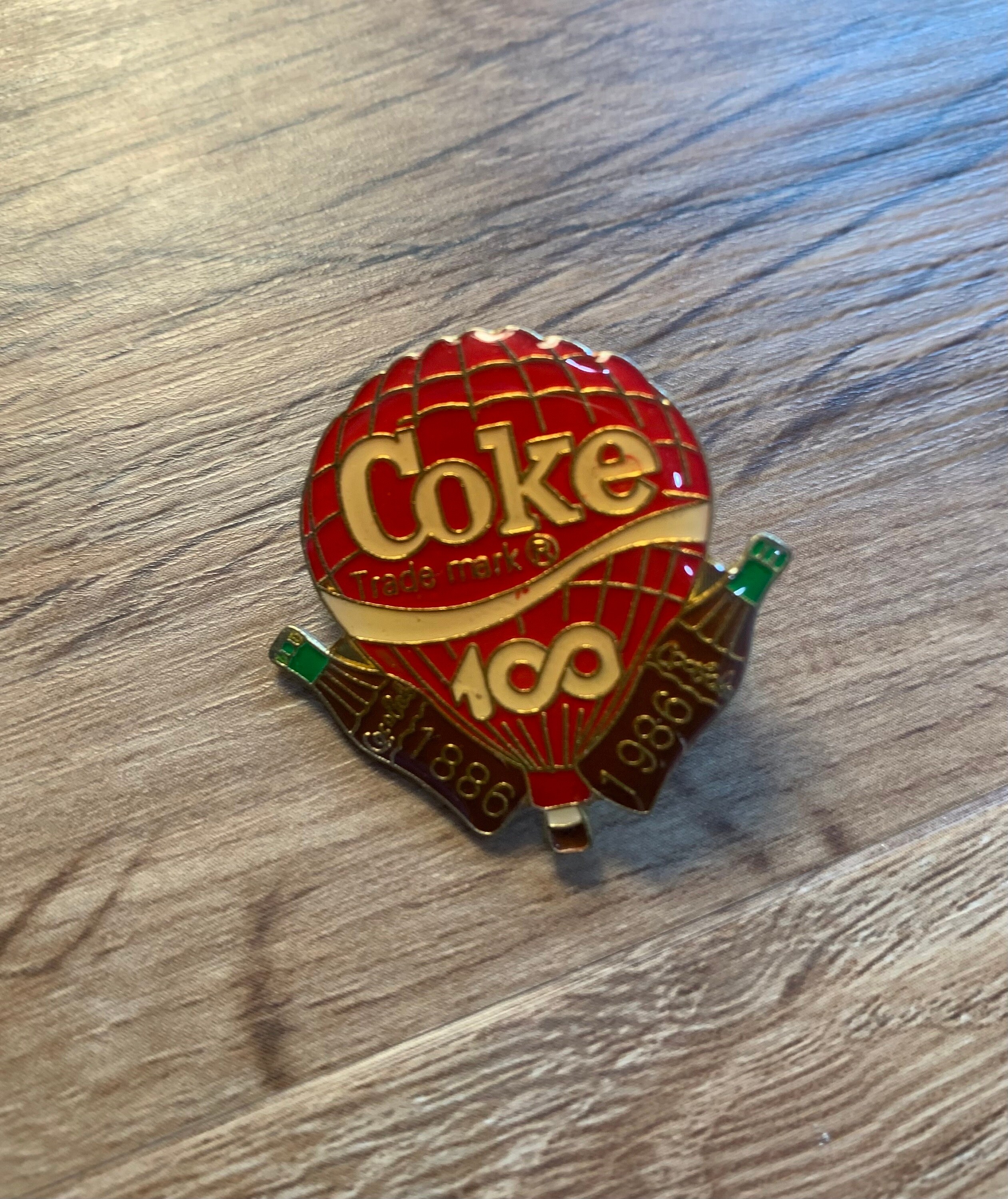 Set of Three Collectible Vintage 1986 Coca-cola 100 Years Fourth