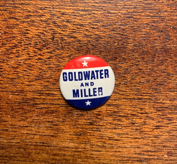 Vintage 1960s Goldwater and Miller Presidential E… - image 1