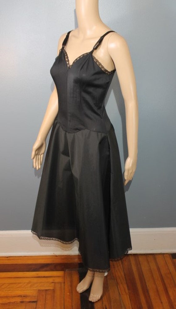 Vintage Mid-century Larcos Black Nylon Slip Lingerie Dress | Etsy