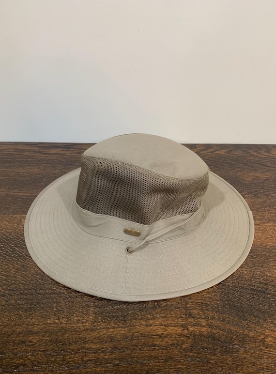 Vintage 1990s Stetson Beige-Green Safari Sun Hat