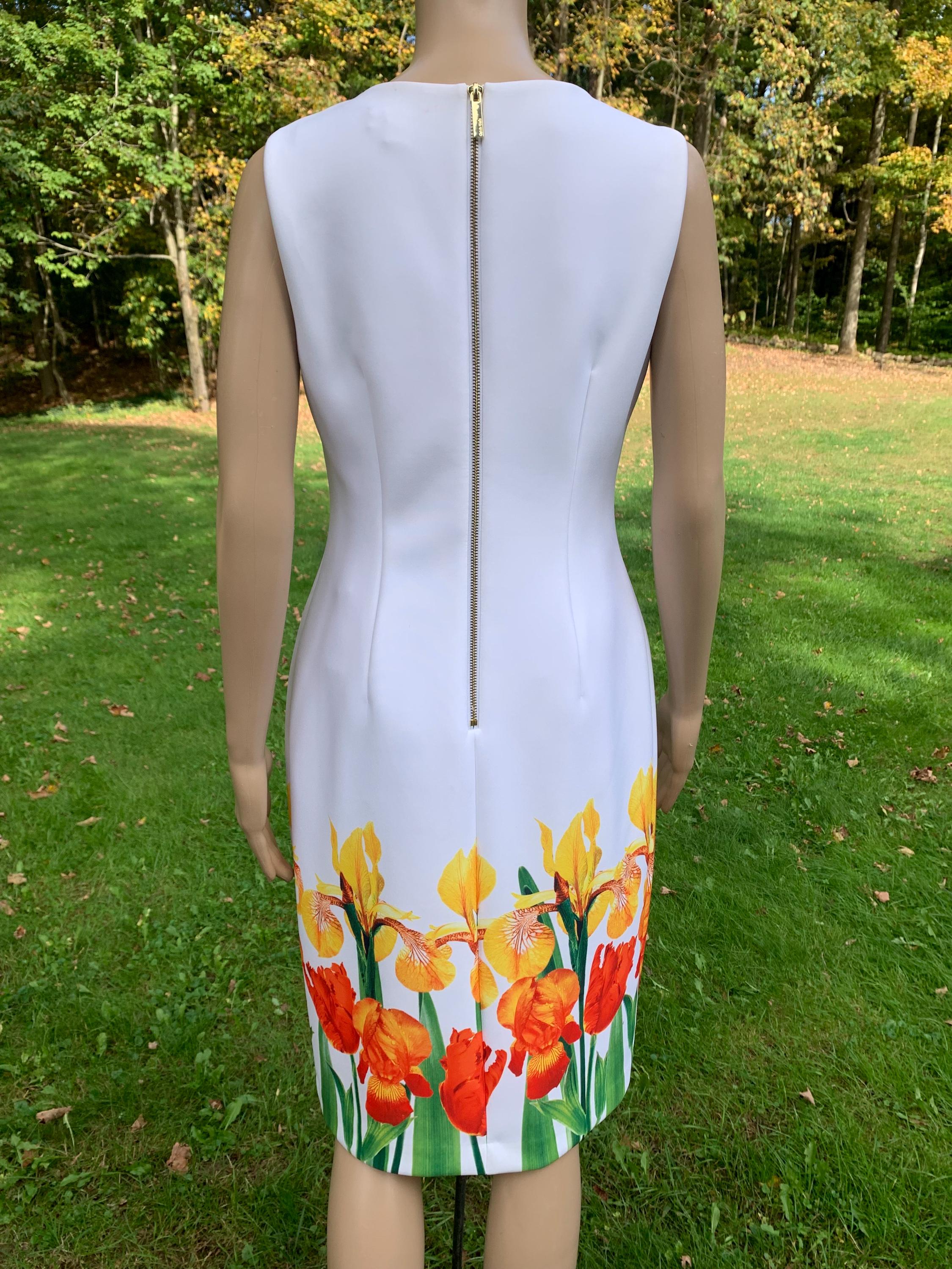 Vintage 1990s Calvin Klein White Floral Spring Dress Women's Small - Etsy Vintage 1990s Calvin Klein White Floral Spring Dress Women's Small - Etsy