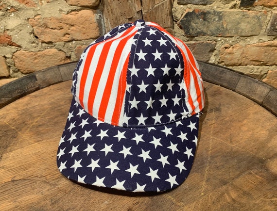 Vintage 1980s-1990s American Flag Snapback Hat - image 2