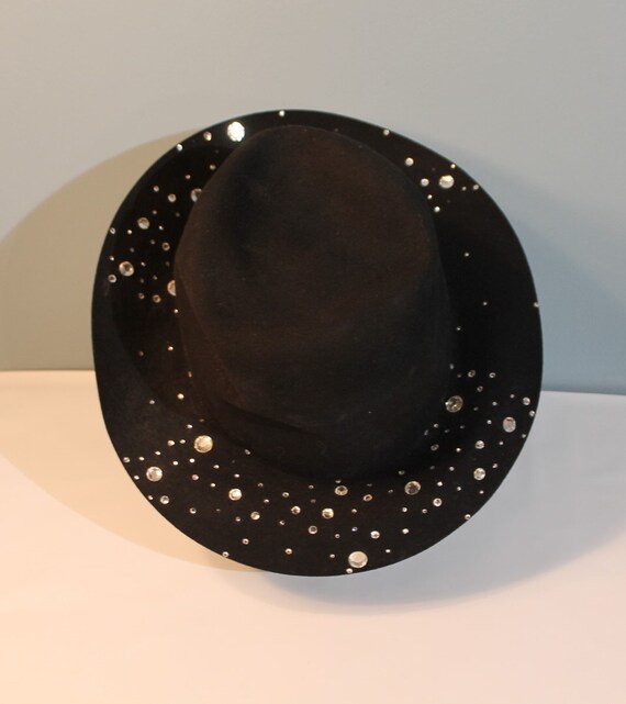 Vintage 1940s-1950s J.R. Ross Las Vegas Black Wool Swarovski  display picture 1
