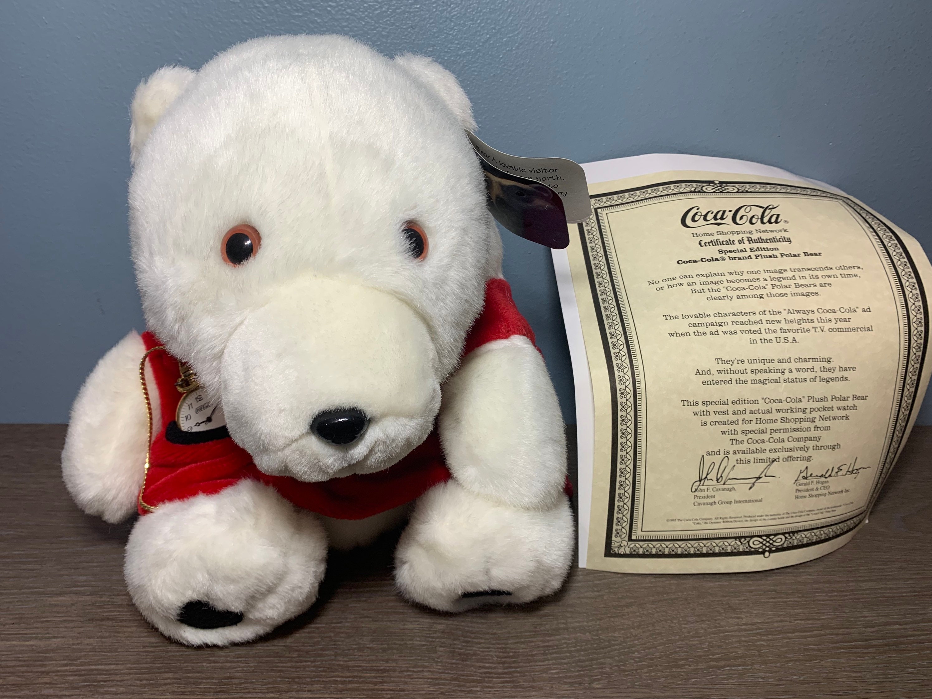 Coca cola plush bear 1993 outlet