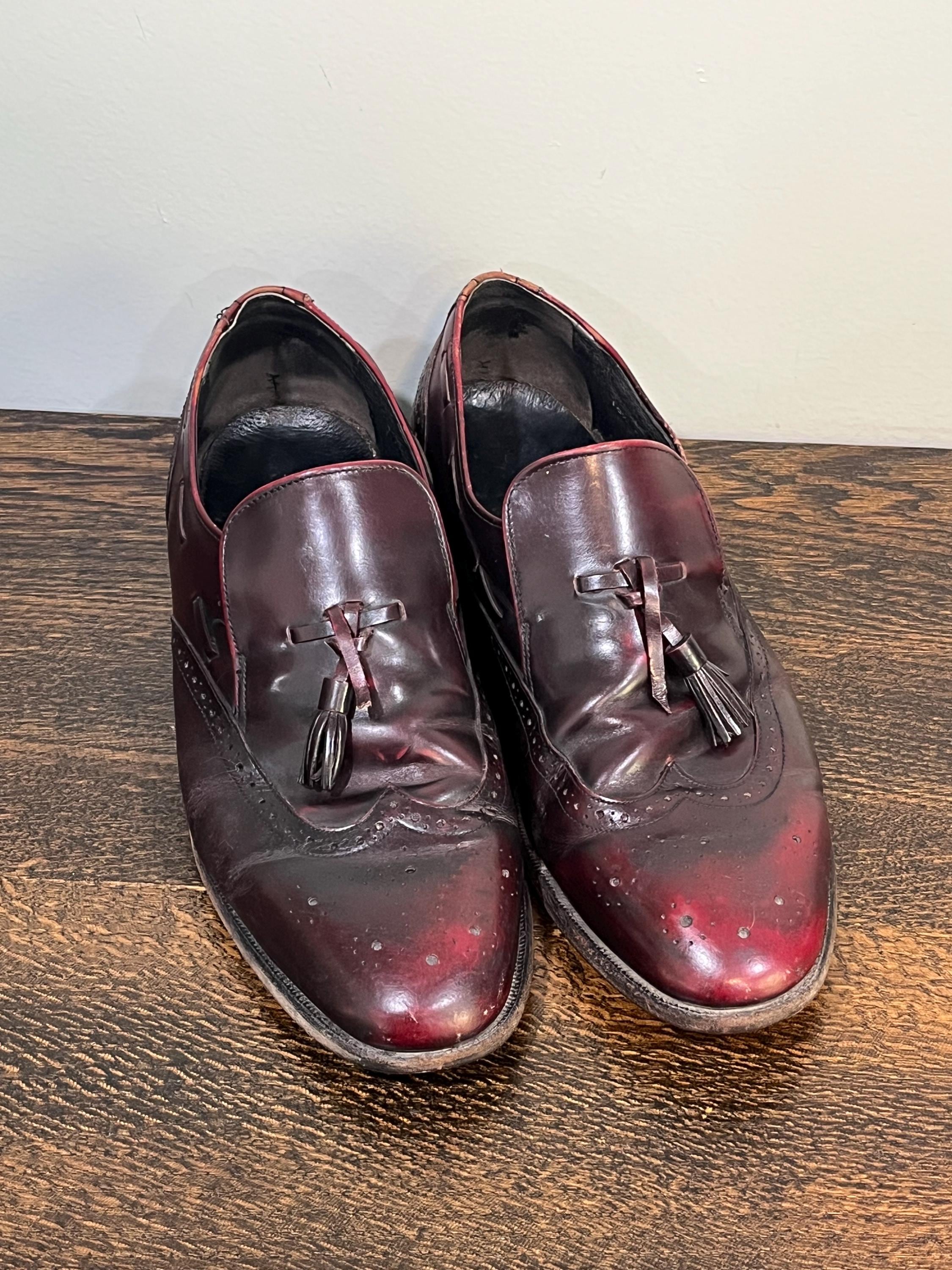Vintage 1960s-1970s Florsheim Imperial Burgundy Leather  display picture 1