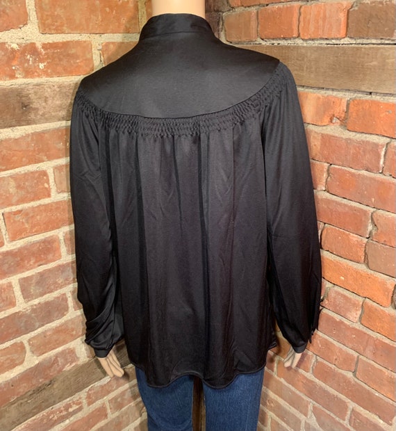 Vintage 1970s Black Polyester Long Sleeve  Band C… - image 10