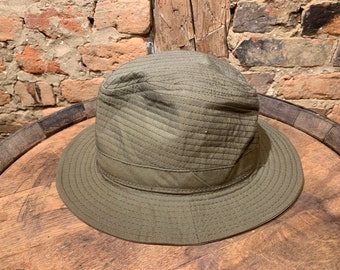 Gorra de exterior vintage L.L. Bean de Gore-Tex Fabrics, color verde bosque, años 70, fabricada en Estados Unidos, talla mediana para adultos