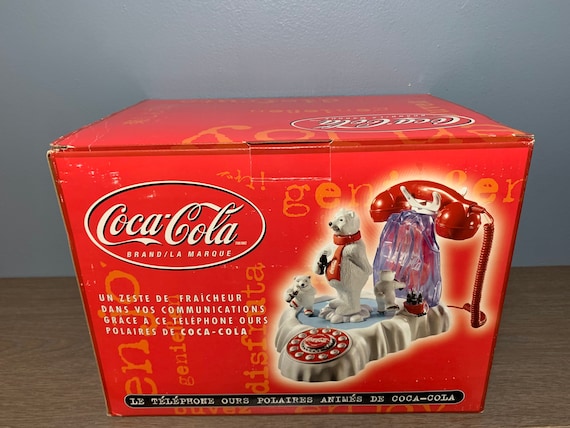 Vintage Coca-cola Collectible Animated Polar Bear Phone New in Box