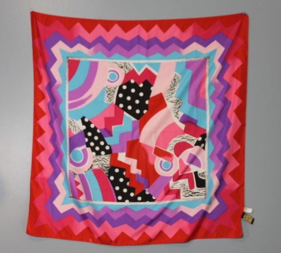 Vintage 1970s-1980s Vibrant Pink, Purple, Red, an… - image 2