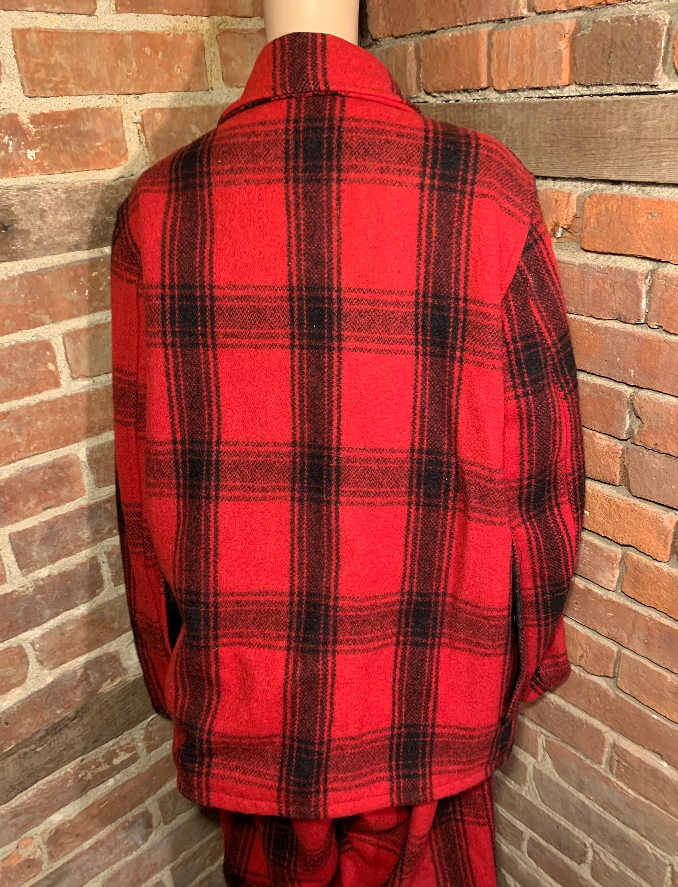 Vintage 1950s-1960s Montgomery Ward Red and Black Wool - Etsy