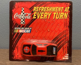 Vintage 1998 Coca-Cola 1:64 Die-Cast Race Car NASCAR Refreshment at Every Turn New in Package