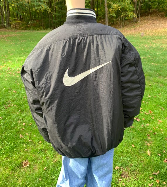 Vtg 90s Y2K Nike Reversible Puffer Jacket Mens XLarge Bomber