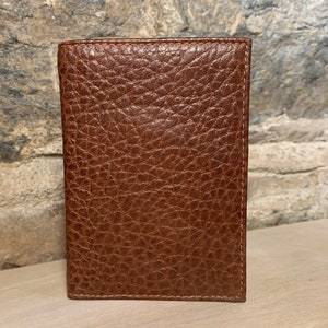 Vintage 1990 Christopher Hayes marrón cuero bifold cartera nueva con etiquetas