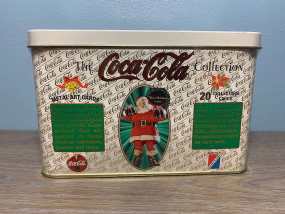 アンティーク　Coca-Cola コレクション　ビンテージ Vintage 1994 Coca-cola Metal Art Collectors Cards Christmas Santa
