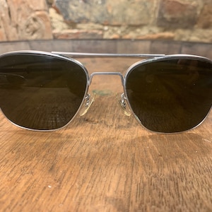 Vintage 1970s Randolph 5 1/2 Military Style Aviator Pilot Prescription Sunglasses Made in the USA